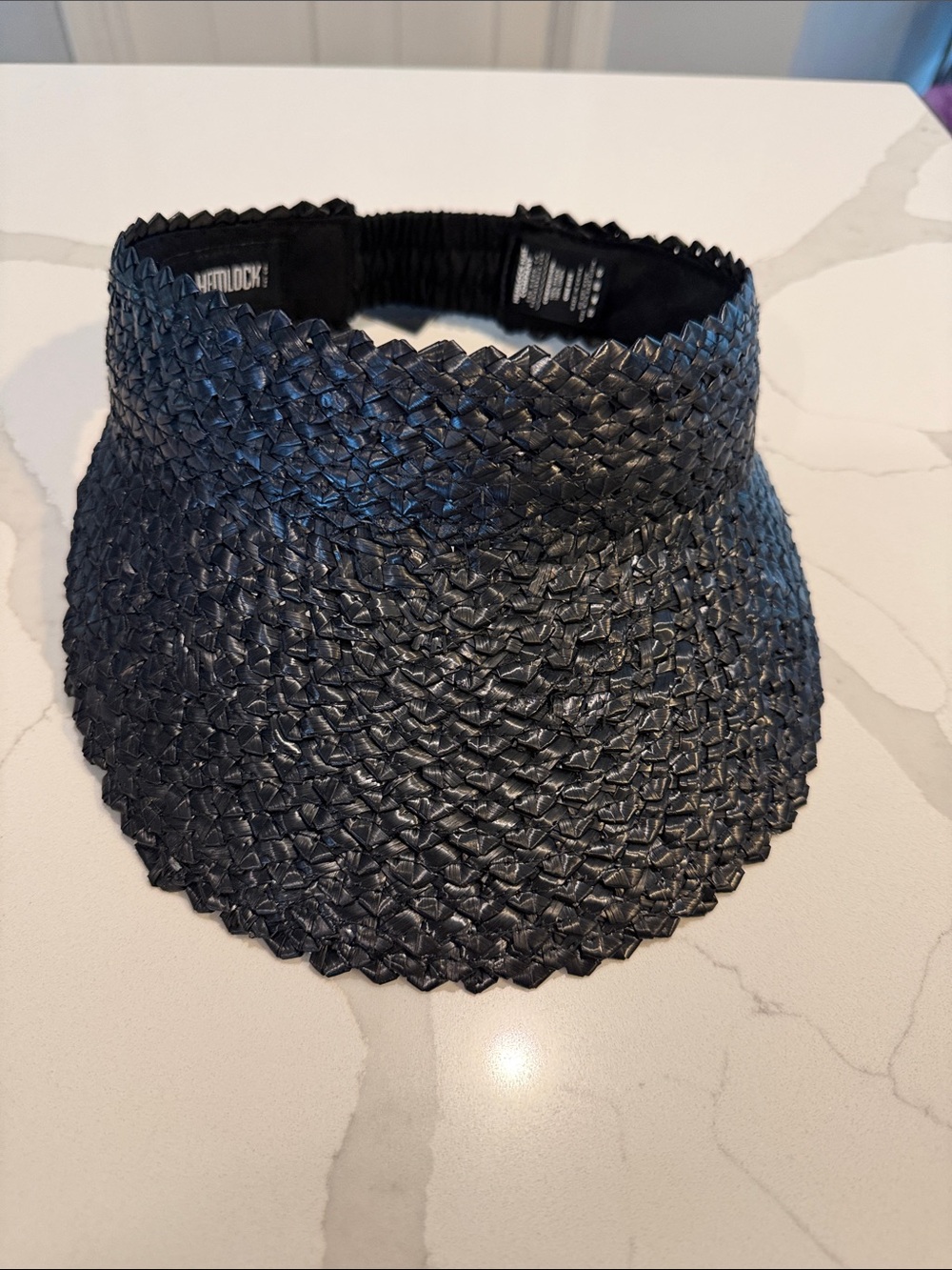 Hemlock Capri Visor Black Woven with Elastic Back